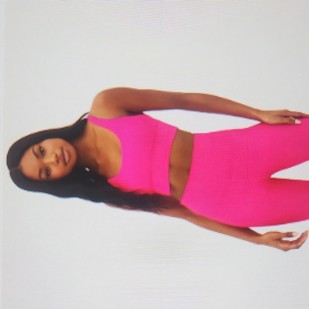 Beach Riot Bright Hot Pink Seamless Sports Bra